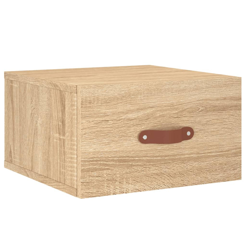 vidaXL sonoma tölgy színű falra szerelhető éjjeliszekrény 35x35x20 cm