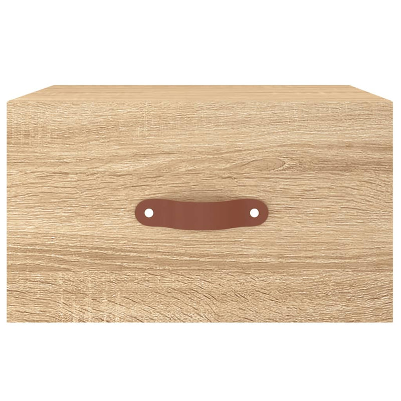 vidaXL sonoma tölgy színű falra szerelhető éjjeliszekrény 35x35x20 cm