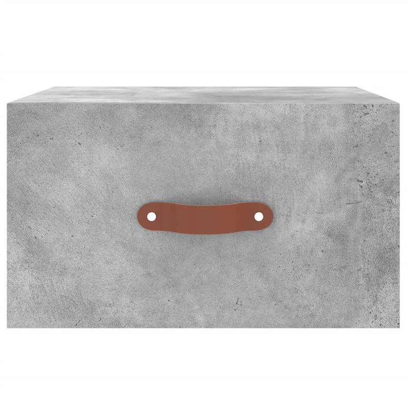 vidaXL 2 db betonszürke falra szerelhető éjjeliszekrény 35x35x20 cm