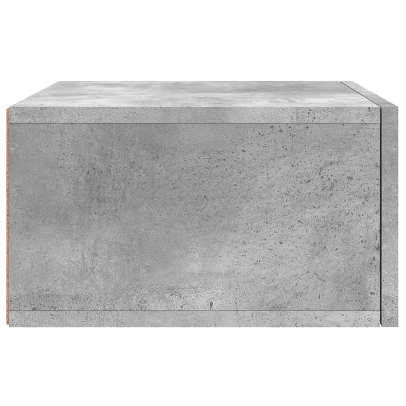 vidaXL 2 db betonszürke falra szerelhető éjjeliszekrény 35x35x20 cm