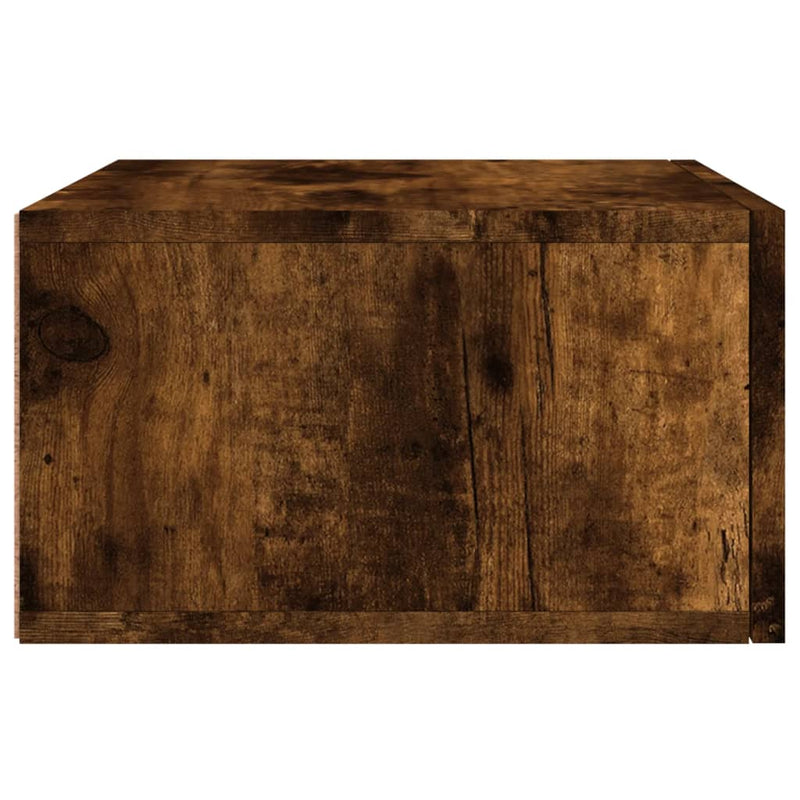 vidaXL füstös tölgy színű falra szerelhető éjjeliszekrény 35x35x20 cm