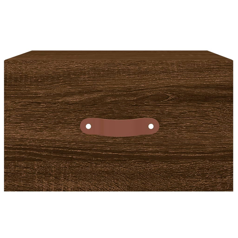vidaXL barna tölgyszínű falra szerelhető éjjeliszekrény 35x35x20 cm