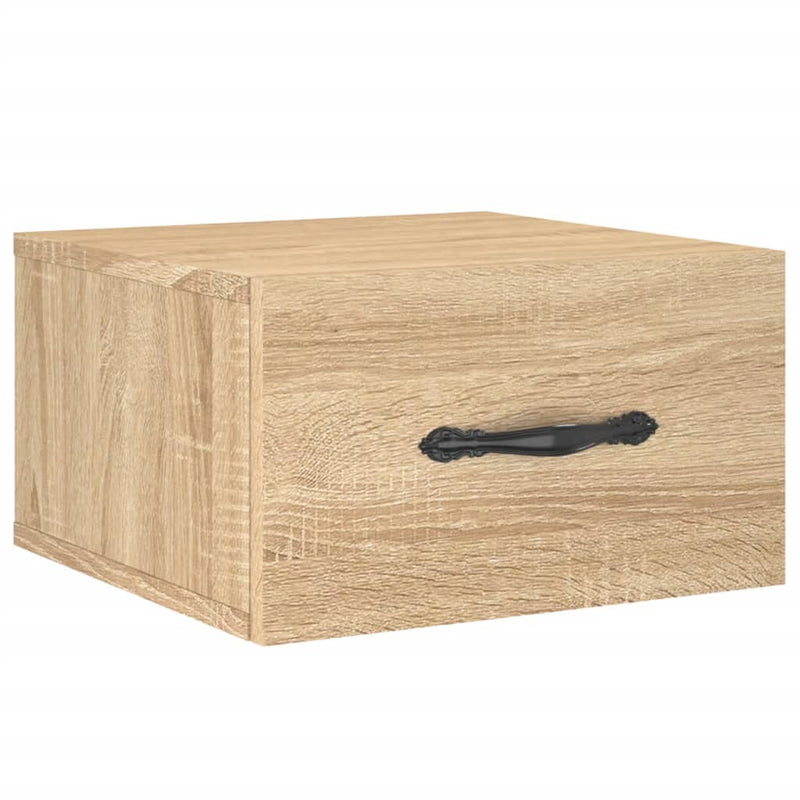 vidaXL sonoma tölgy színű falra szerelhető éjjeliszekrény 35x35x20 cm