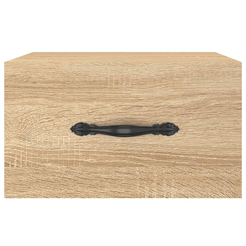 vidaXL 2 db sonoma tölgy falra szerelhető éjjeliszekrény 35x35x20 cm
