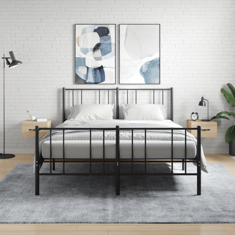 vidaXL 2 db sonoma tölgy falra szerelhető éjjeliszekrény 35x35x20 cm