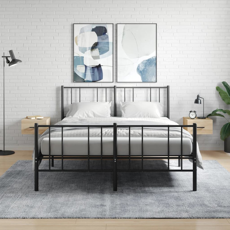 vidaXL 2 db sonoma tölgy falra szerelhető éjjeliszekrény 35x35x20 cm