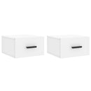 vidaXL 2 db fehér falra szerelhető éjjeliszekrény 35x35x20 cm