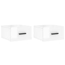 vidaXL 2 db magasfényű fehér fali éjjeliszekrény 35x35x20 cm