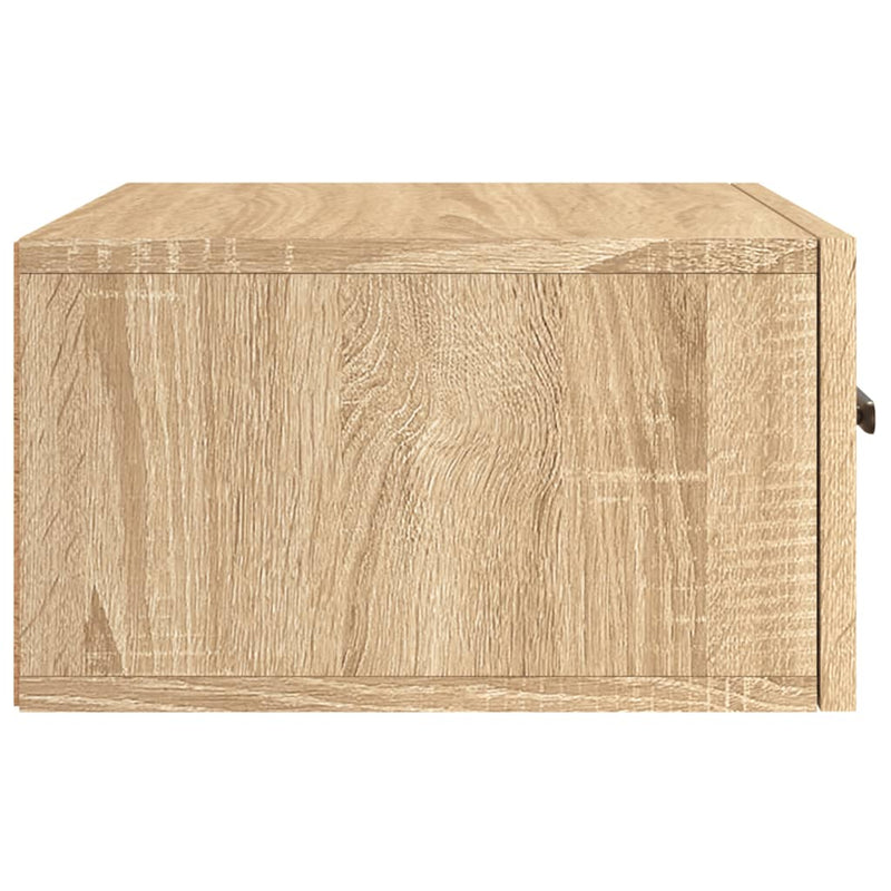 vidaXL sonoma tölgy színű falra szerelhető éjjeliszekrény 35x35x20 cm