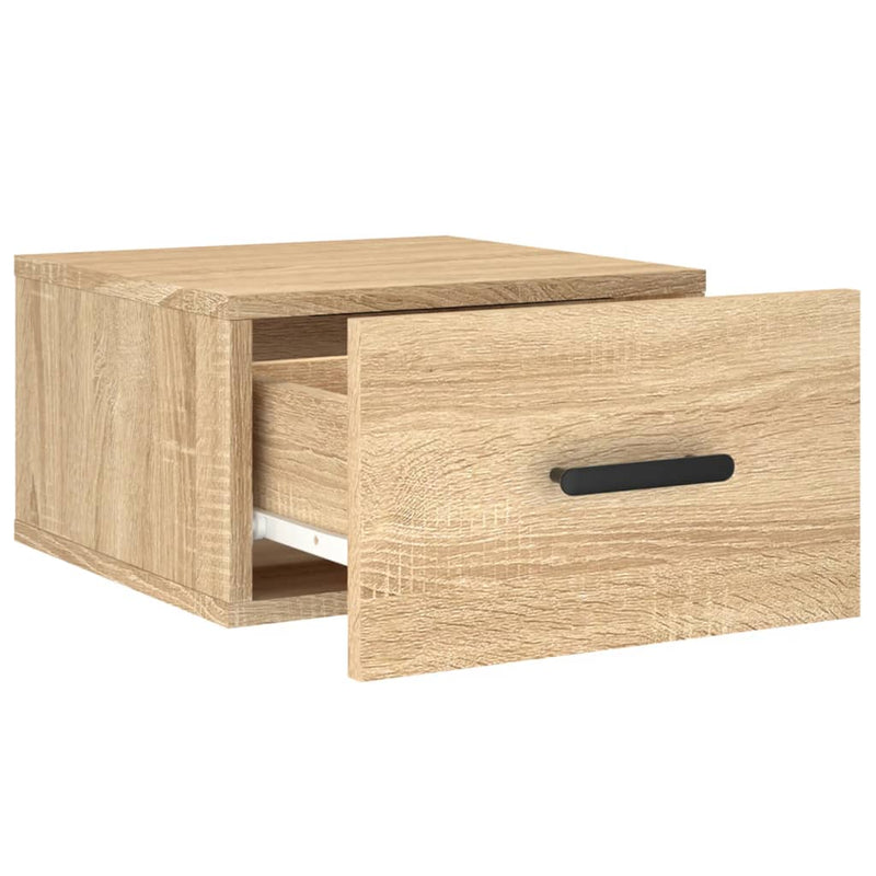 vidaXL 2 db sonoma tölgy falra szerelhető éjjeliszekrény 35x35x20 cm
