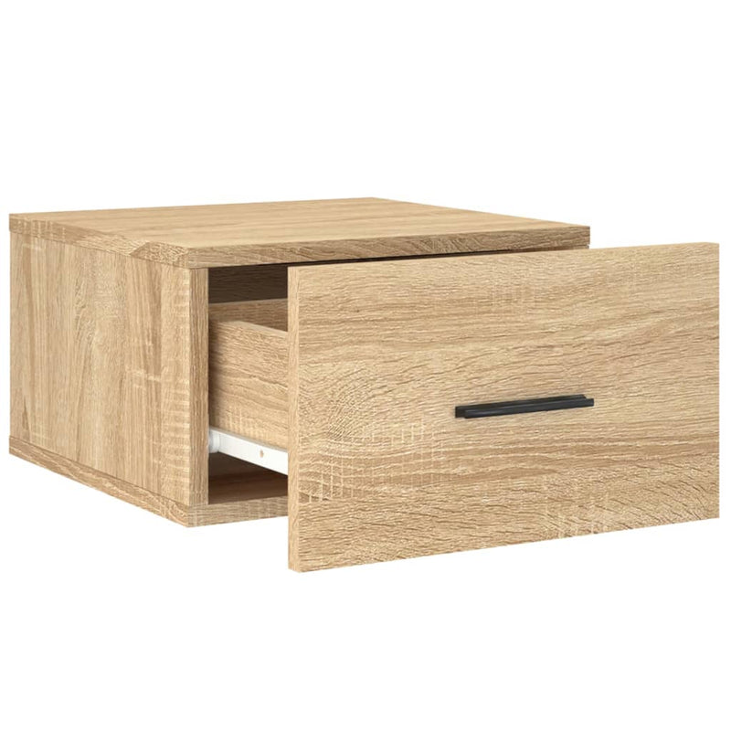 vidaXL 2 db sonoma tölgy falra szerelhető éjjeliszekrény 35x35x20 cm