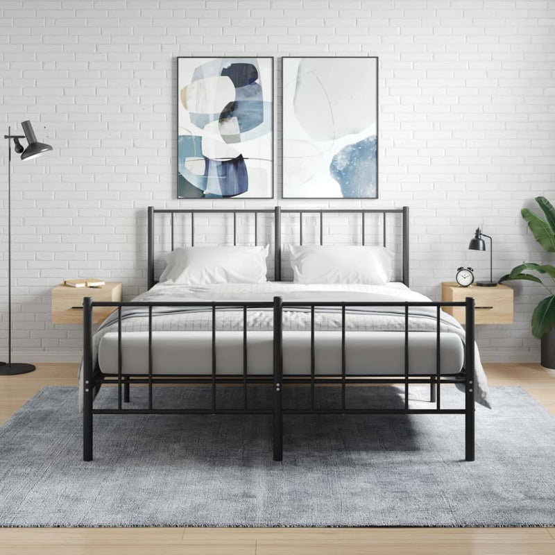 vidaXL 2 db sonoma tölgy falra szerelhető éjjeliszekrény 35x35x20 cm