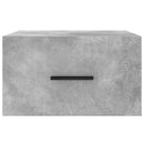 vidaXL 2 db betonszürke falra szerelhető éjjeliszekrény 35x35x20 cm
