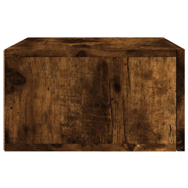 vidaXL füstös tölgyszínű falra szerelhető éjjeliszekrény 35x35x20 cm