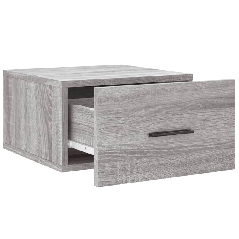 vidaXL szürke sonoma falra szerelhető éjjeliszekrény 35x35x20 cm