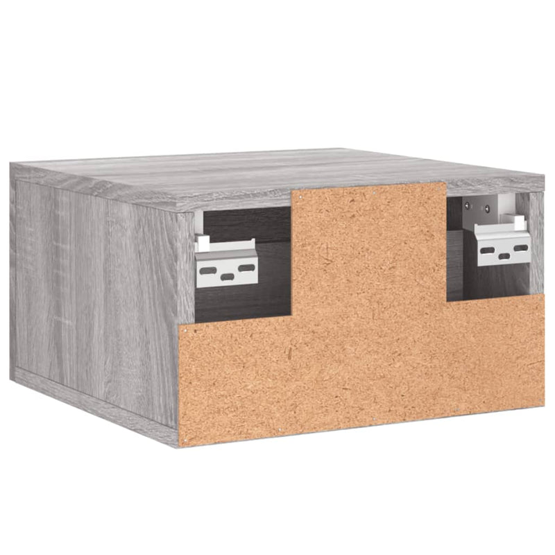 vidaXL szürke sonoma falra szerelhető éjjeliszekrény 35x35x20 cm