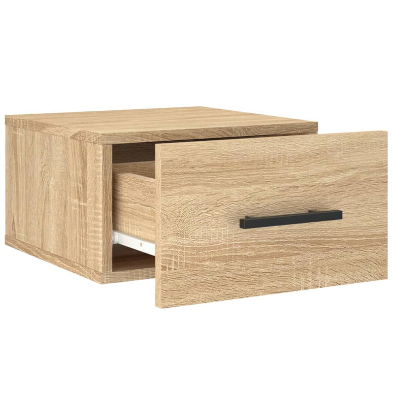 vidaXL 2 db sonoma tölgy falra szerelhető éjjeliszekrény 35x35x20 cm