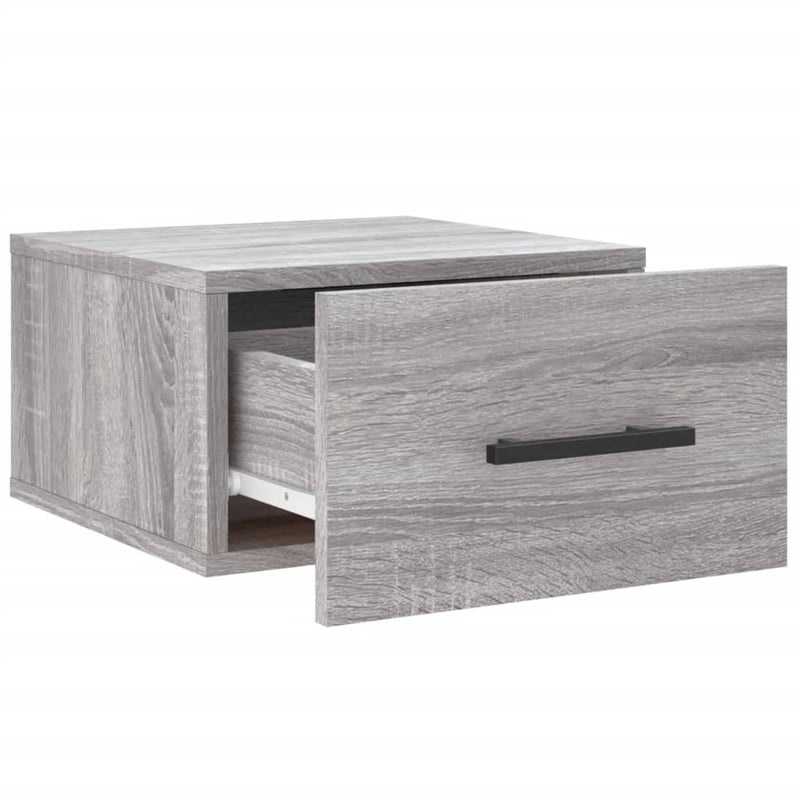 vidaXL szürke sonoma falra szerelhető éjjeliszekrény 35x35x20 cm