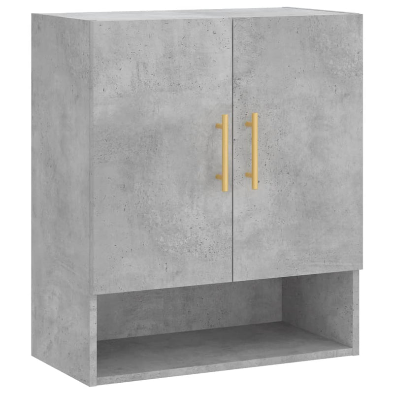 vidaXL betonszürke szerelt fa faliszekrény 60 x 31 x 70 cm