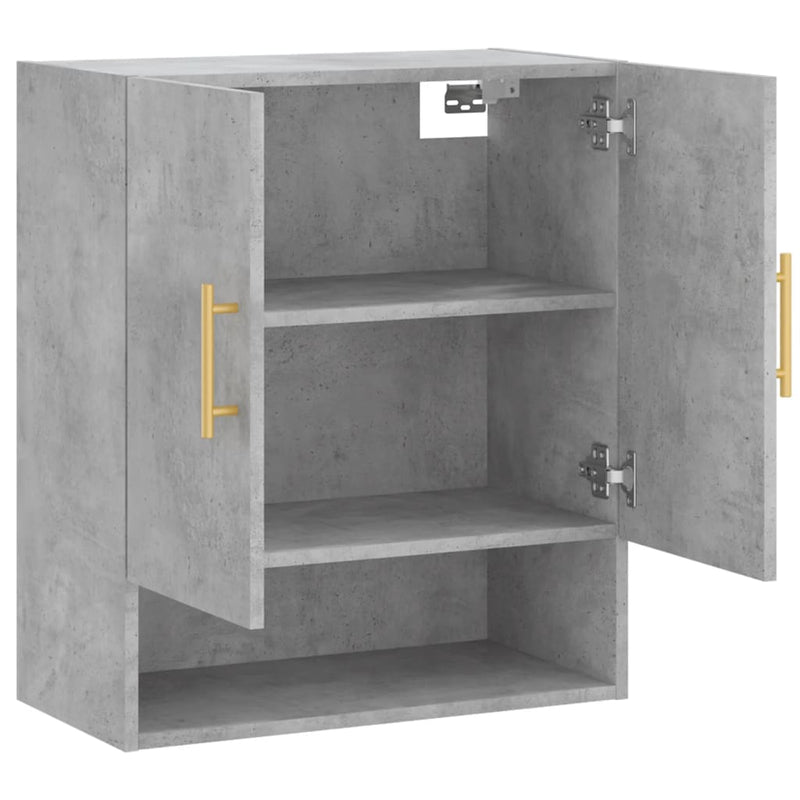 vidaXL betonszürke szerelt fa faliszekrény 60 x 31 x 70 cm