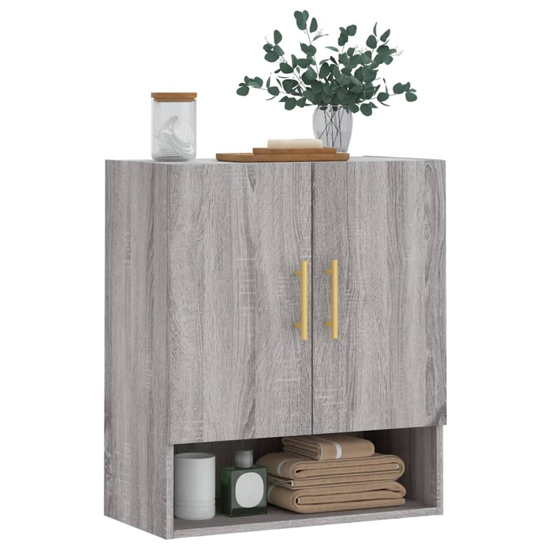vidaXL szürke sonoma színű szerelt fa faliszekrény 60 x 31 x 70 cm