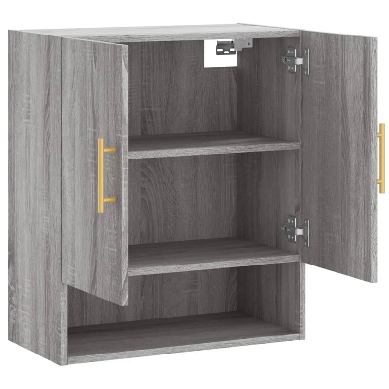 vidaXL szürke sonoma színű szerelt fa faliszekrény 60 x 31 x 70 cm