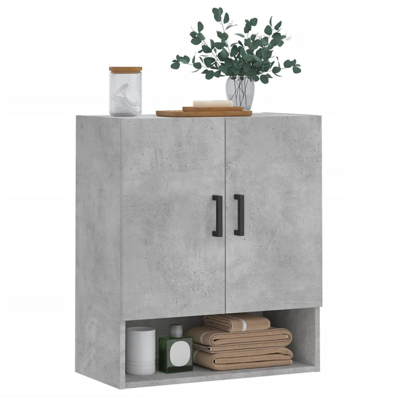 vidaXL betonszürke szerelt fa faliszekrény 60 x 31 x 70 cm