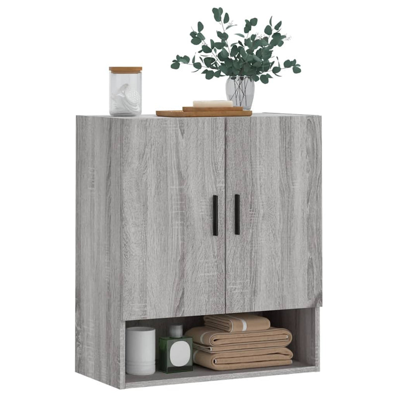 vidaXL szürke sonoma színű szerelt fa faliszekrény 60 x 31 x 70 cm