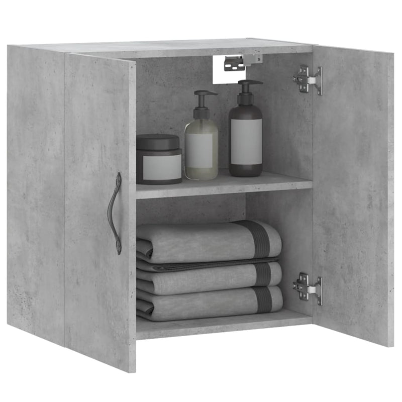 vidaXL betonszürke szerelt fa faliszekrény 60 x 31 x 60 cm