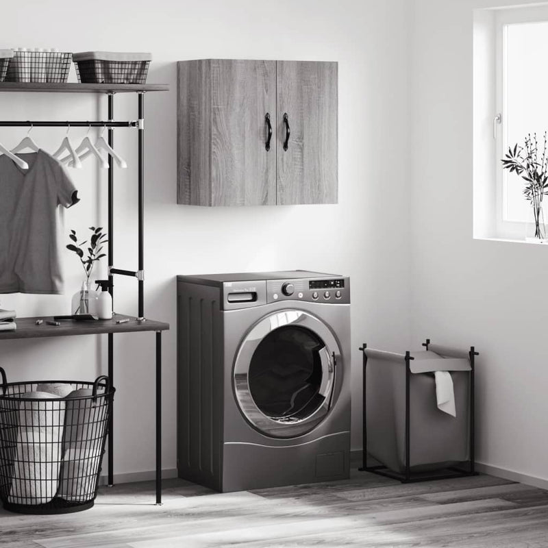 vidaXL szürke sonoma színű szerelt fa faliszekrény 60 x 31 x 60 cm