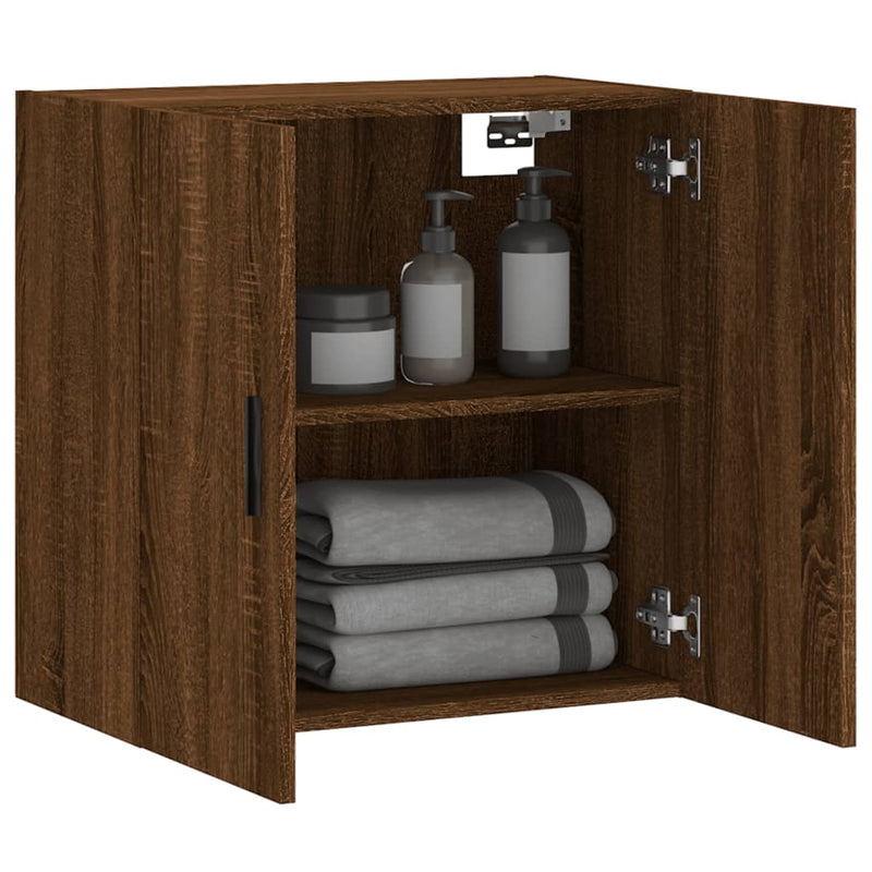 vidaXL barna tölgy színű szerelt fa faliszekrény 60 x 31 x 60 cm