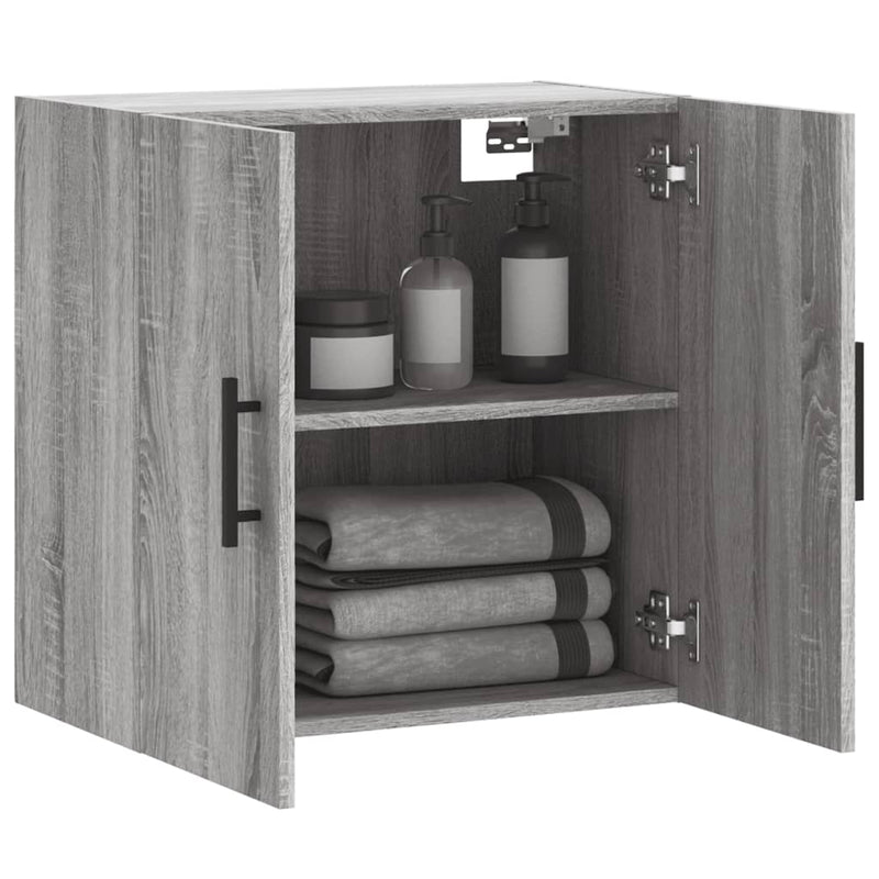 vidaXL szürke sonoma színű szerelt fa faliszekrény 60 x 31 x 60 cm