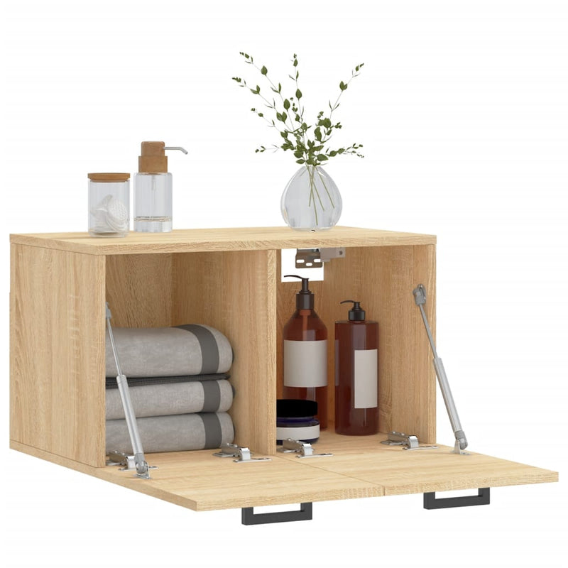 vidaXL sonoma tölgy színű szerelt fa faliszekrény 60 x 36,5 x 35 cm