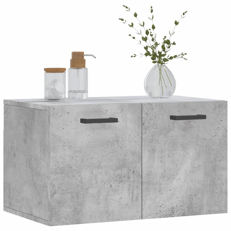 vidaXL betonszürke szerelt fa faliszekrény 60 x 36,5 x 35 cm