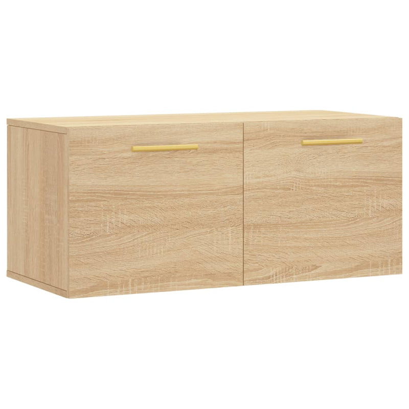 vidaXL sonoma tölgy színű szerelt fa faliszekrény 80 x 36,5 x 35 cm