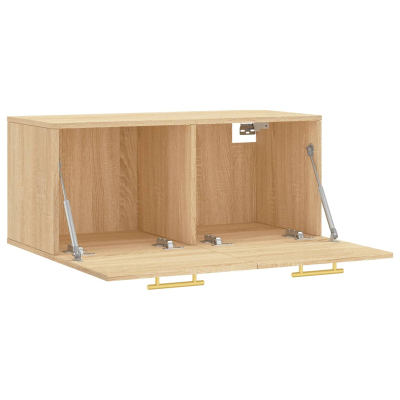 vidaXL sonoma tölgy színű szerelt fa faliszekrény 80 x 36,5 x 35 cm