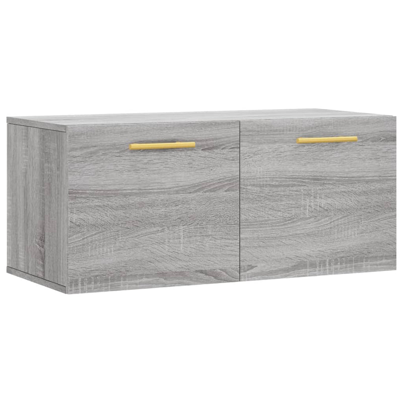 vidaXL szürke sonoma színű szerelt fa faliszekrény 80 x 36,5 x 35 cm