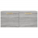 vidaXL szürke sonoma színű szerelt fa faliszekrény 80 x 36,5 x 35 cm