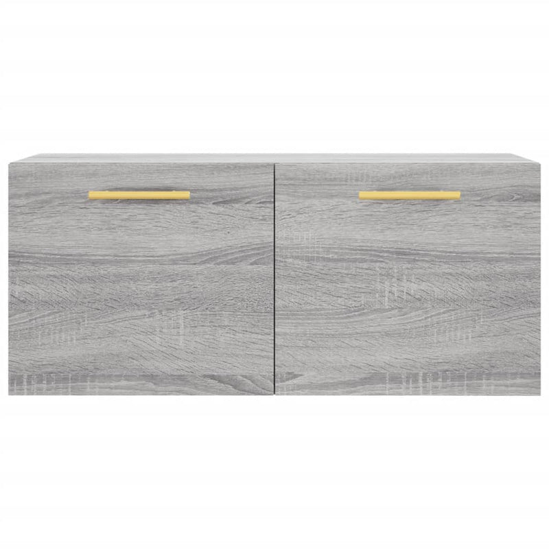 vidaXL szürke sonoma színű szerelt fa faliszekrény 80 x 36,5 x 35 cm