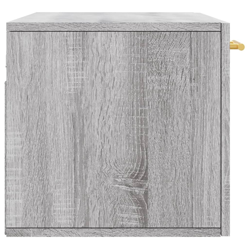 vidaXL szürke sonoma színű szerelt fa faliszekrény 80 x 36,5 x 35 cm