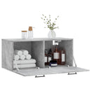 vidaXL betonszürke szerelt fa faliszekrény 80 x 36,5 x 35 cm
