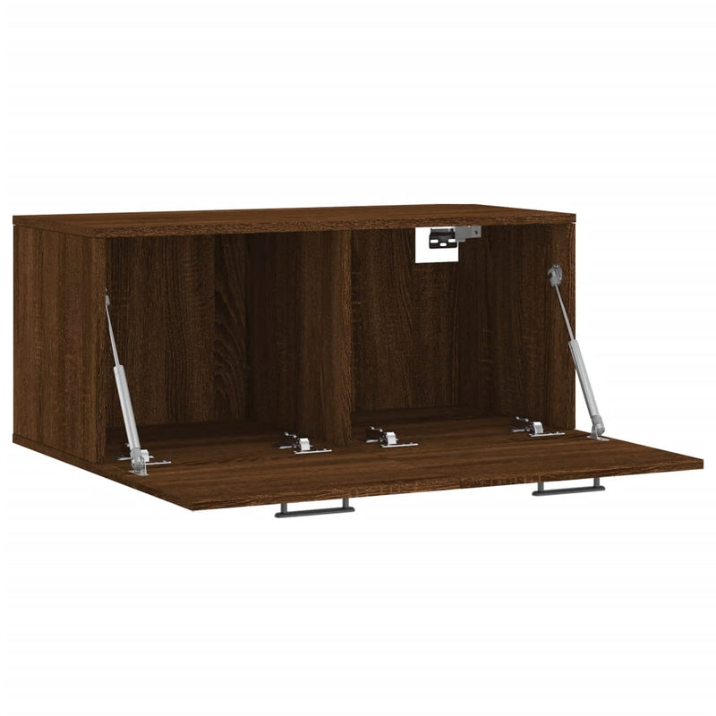 vidaXL barna tölgyszínű szerelt fa faliszekrény 80x36,5x35 cm