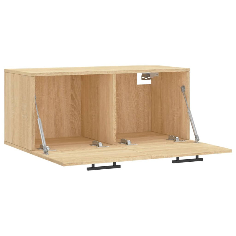 vidaXL sonoma tölgy színű szerelt fa faliszekrény 80 x 36,5 x 35 cm