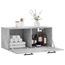 vidaXL betonszürke szerelt fa faliszekrény 80 x 36,5 x 35 cm