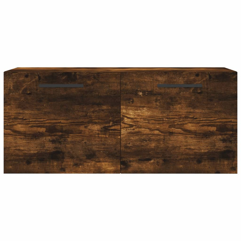 vidaXL füstös tölgy színű szerelt fa faliszekrény 80 x 36,5 x 35 cm