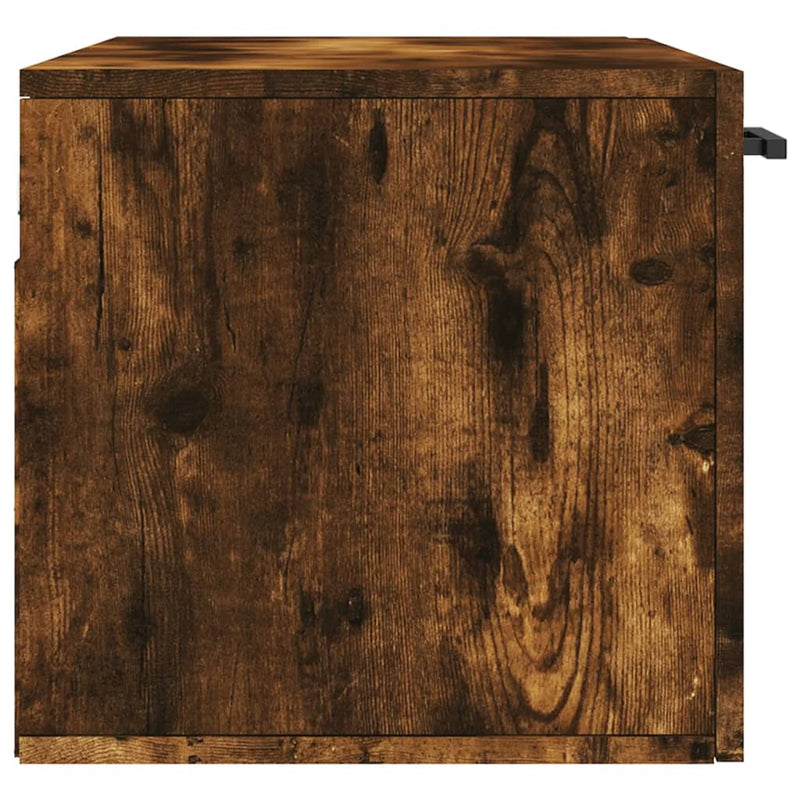 vidaXL füstös tölgy színű szerelt fa faliszekrény 80 x 36,5 x 35 cm