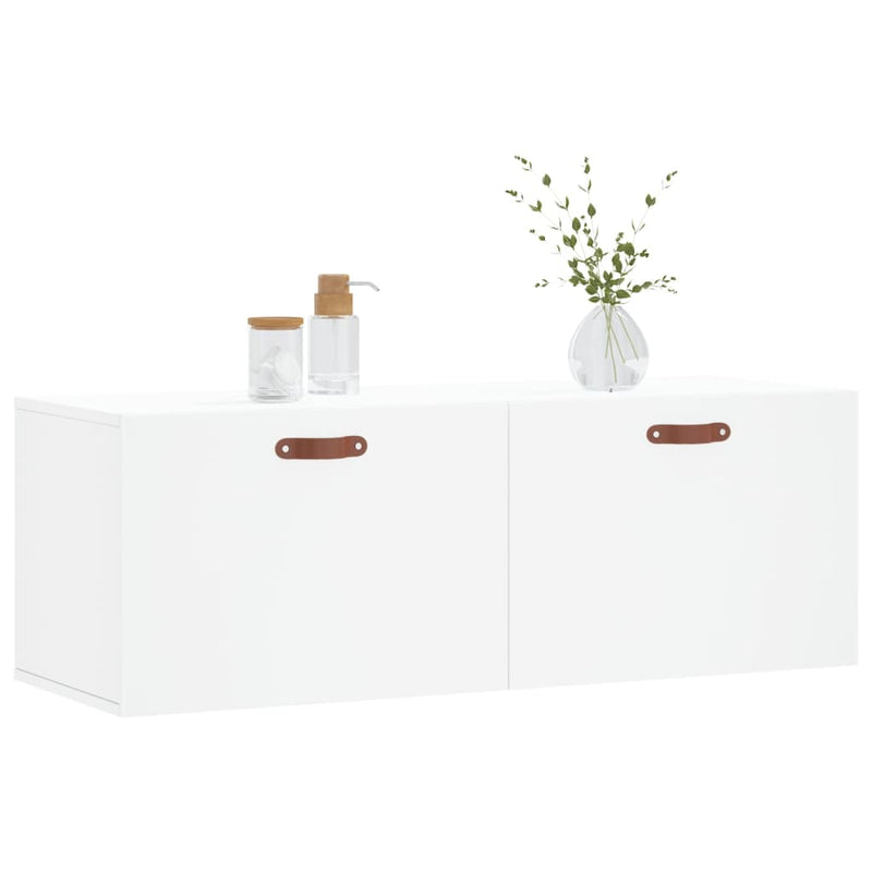 vidaXL fehér szerelt fa faliszekrény 100 x 36,5 x 35 cm