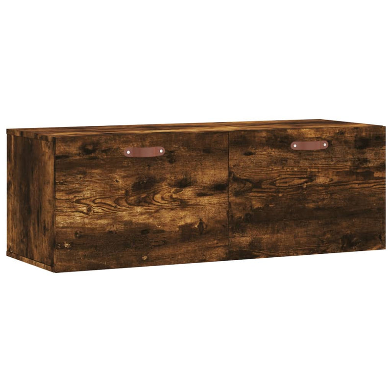 vidaXL füstös tölgy színű szerelt fa faliszekrény 100 x 36,5 x 35 cm