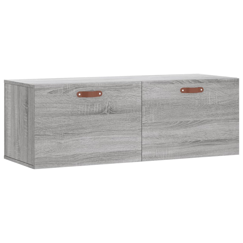 vidaXL szürke sonoma színű szerelt fa faliszekrény 100 x 36,5 x 35 cm