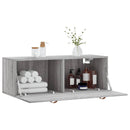 vidaXL szürke sonoma színű szerelt fa faliszekrény 100 x 36,5 x 35 cm